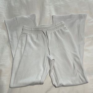 Aritzia Waffle Knit White Pants